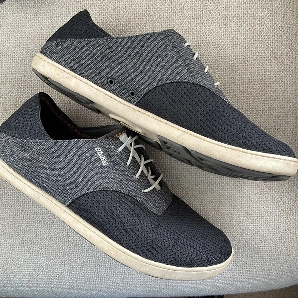 Olukai Nohea Moku Men’s No Tie Boat Shoes 9